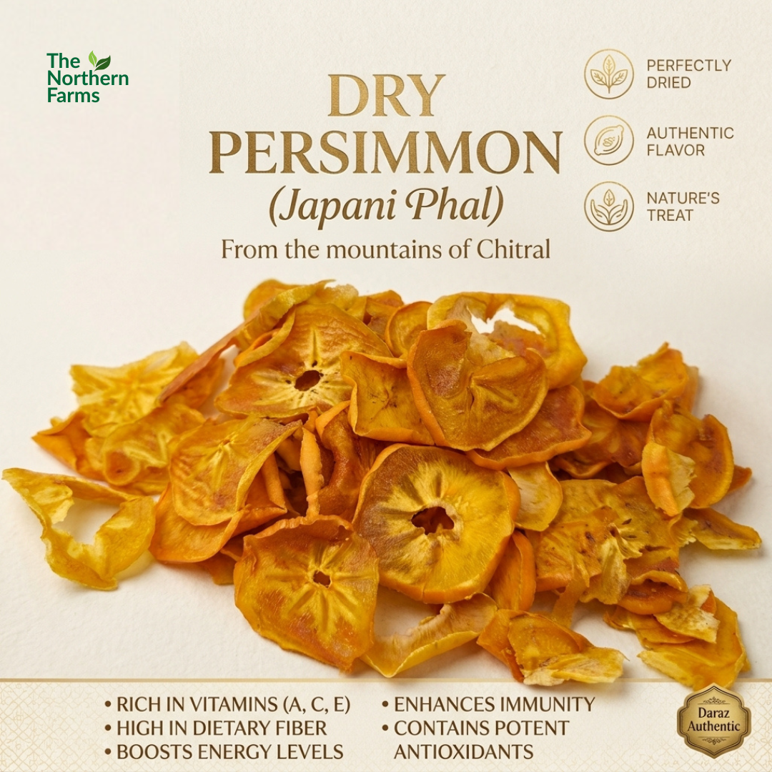 Organic Dried Persimmons (Japani Phal & Amlok) from Chitral - 1KG
