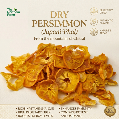 Organic Dried Persimmons (Japani Phal & Amlok) from Chitral - 1KG