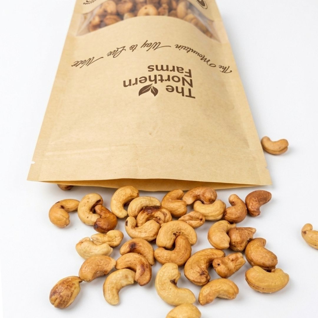 The Northern Farms Premium Roasted Cashews (Bhuney Kaju) - Whole & Crunchy
