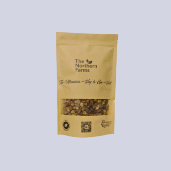 Sun-dried black mulberries in natural dried form