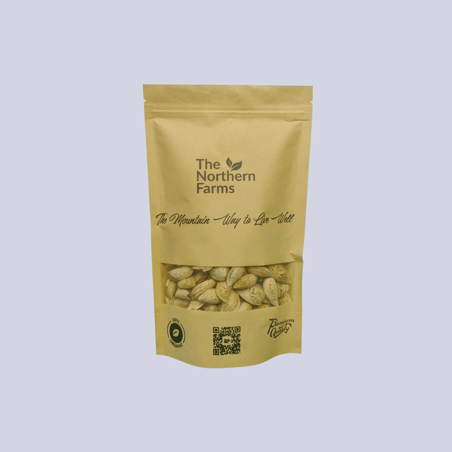 Fresh soft shell almonds in natural form